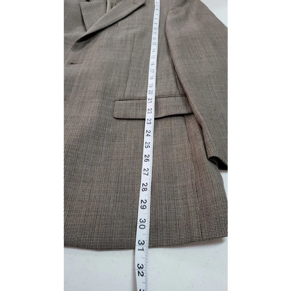 Lauren Ralph Lauren Men's Wool BlazerJacket Size 41R Brown Plaid Business Casual